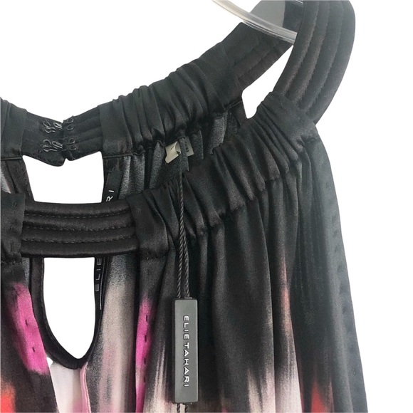 NEW Elie Tahari Johanna Silk Abstract Floral Tank Blouse XL - Picture 4 of 10